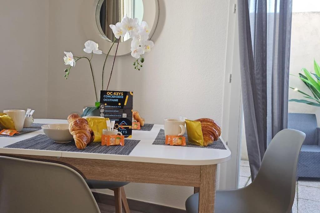 Appartement L'Orchidee, Proche De La Gare Avec Clim Et Terrasse à Narbonne Extérieur photo