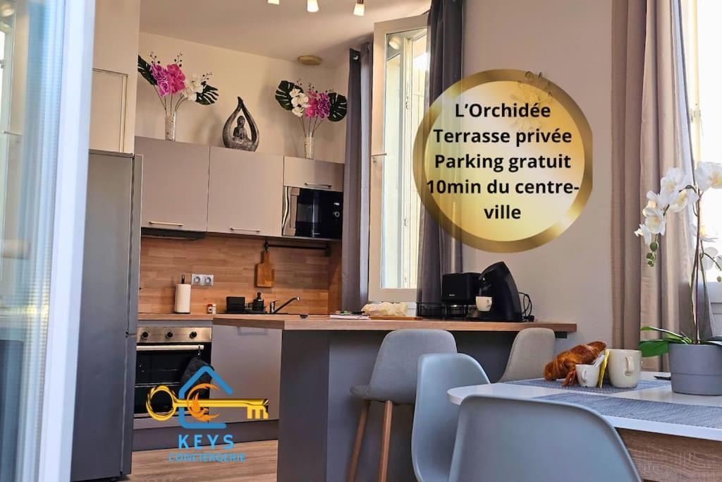 Appartement L'Orchidee, Proche De La Gare Avec Clim Et Terrasse à Narbonne Extérieur photo